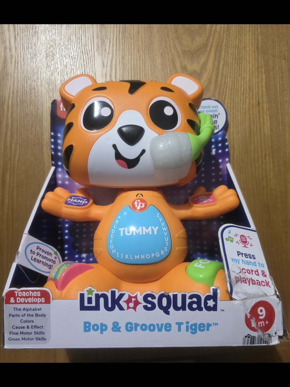 Mattel Link Squad Bop & Groove Tiger - Orange with Blue, Green, Pink Accents